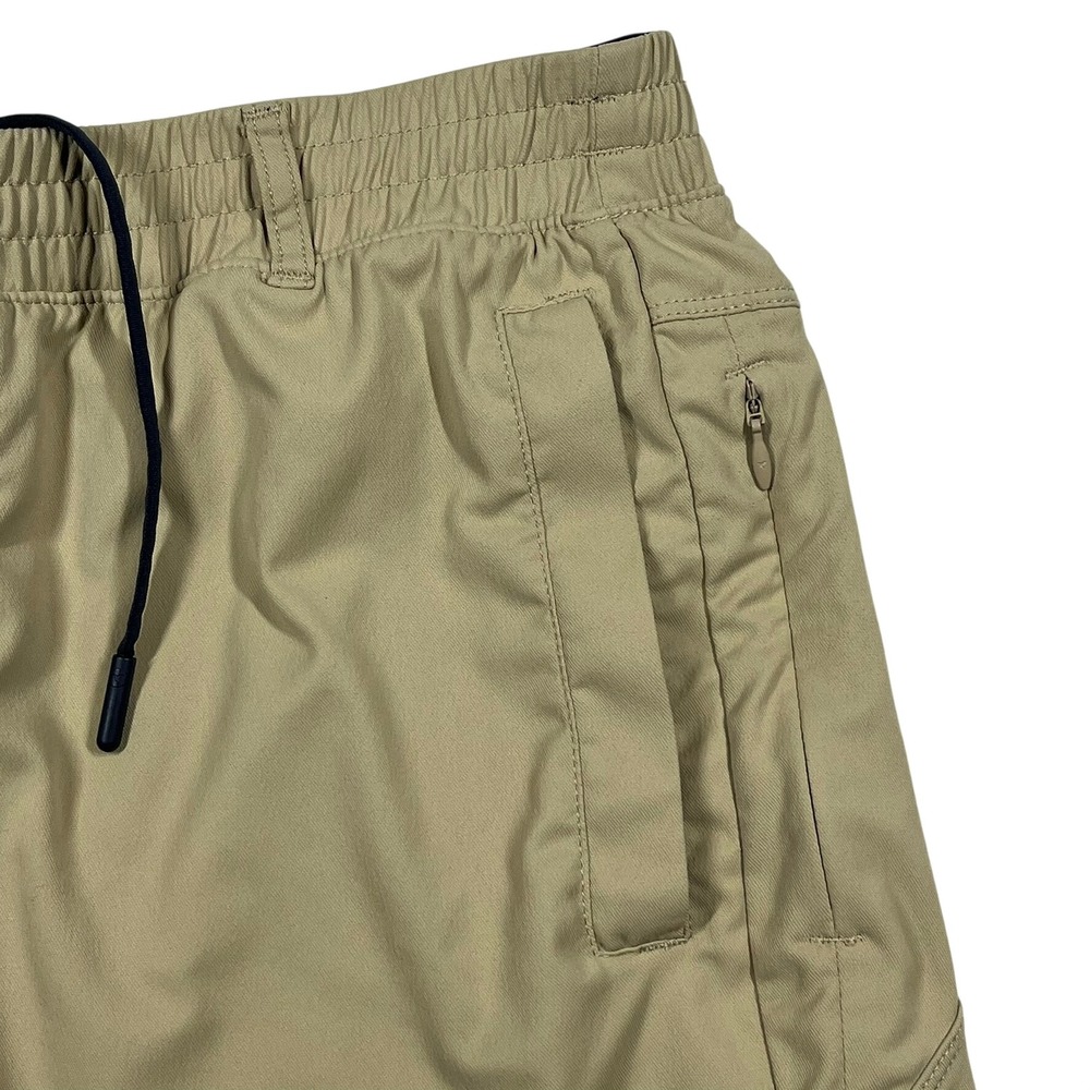 Birddogs Gym Shorts Men XL Long Tan Khaki Lined Stretch Athletic Performance - Picture 5 of 13